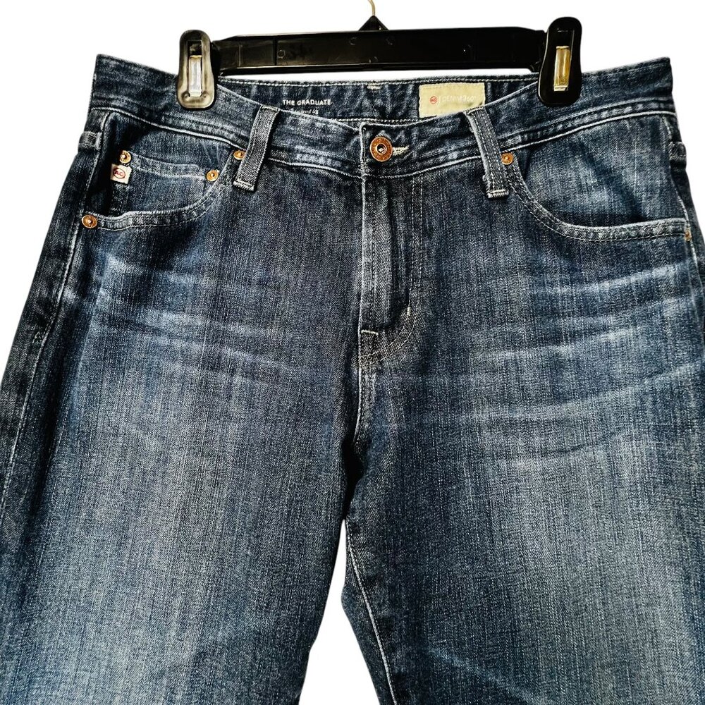 AG Adriano Goldschmied Blue Denim Jeans 33x34 The Graduate Tailored Leg - Picture 4 of 15